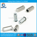 Zinc plateado Cabeza plana completa Hexagonal Close End Rivet Nuts